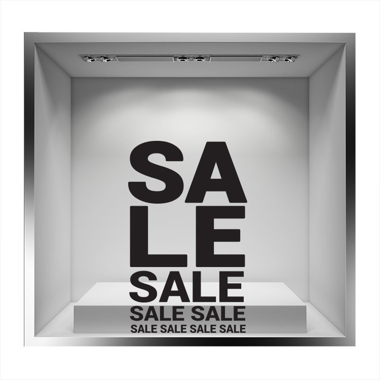 Αυτοκόλλητο Βιτρίνας Sale Sale Sale