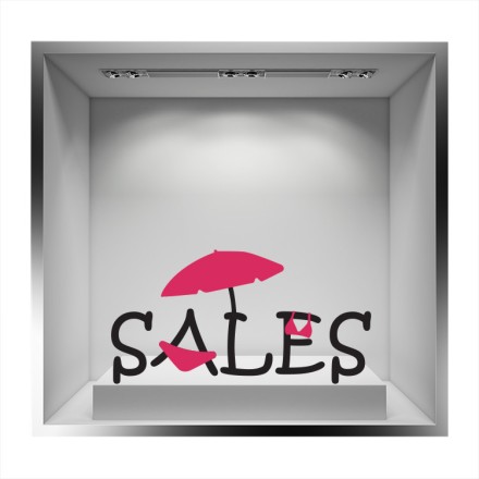 Sales Ομπρέλα & Μαγιό Αυτοκόλλητο Βιτρίνας