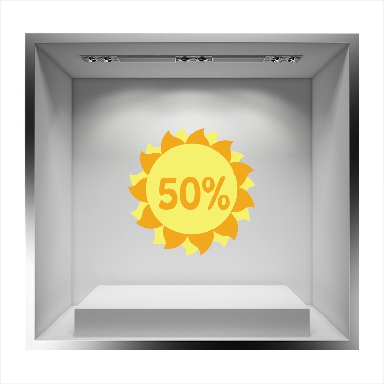 Αυτοκόλλητο Βιτρίνας 50% ήλιος