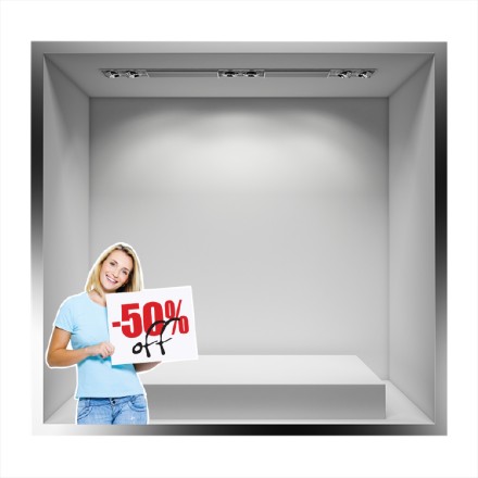 -50% Off Αυτοκόλλητο Βιτρίνας