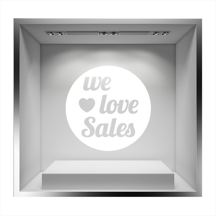 Αυτοκόλλητο Βιτρίνας We love sales