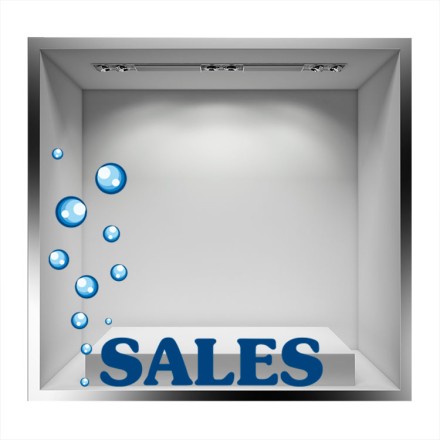 Summer Bubbles Sales Αυτοκόλλητο Βιτρίνας
