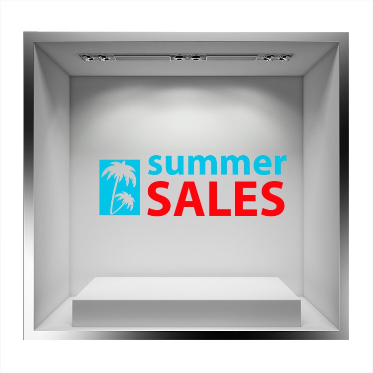 Αυτοκόλλητο Βιτρίνας Summer Sales Φοίνικας