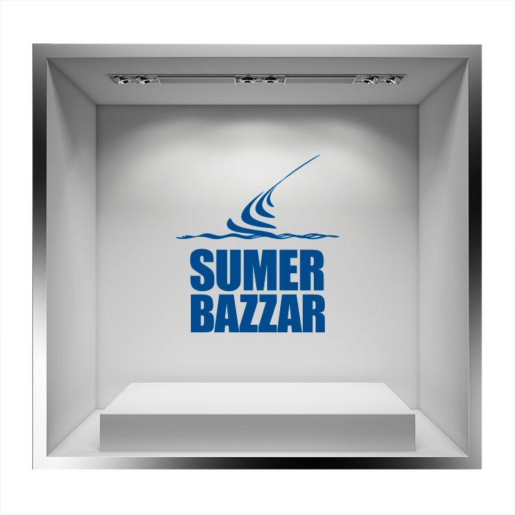Αυτοκόλλητο Βιτρίνας Summer Bazzar