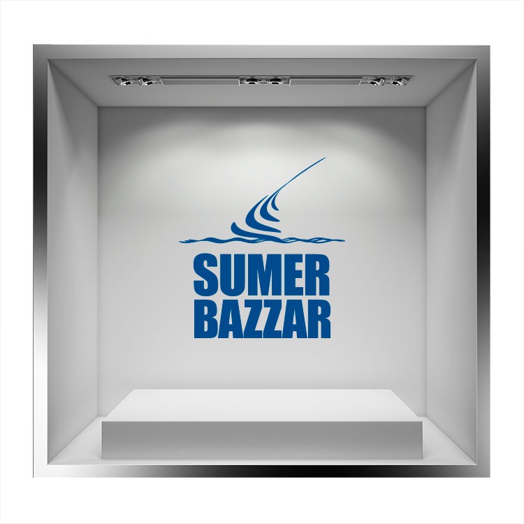 Αυτοκόλλητο Βιτρίνας Summer bazzar