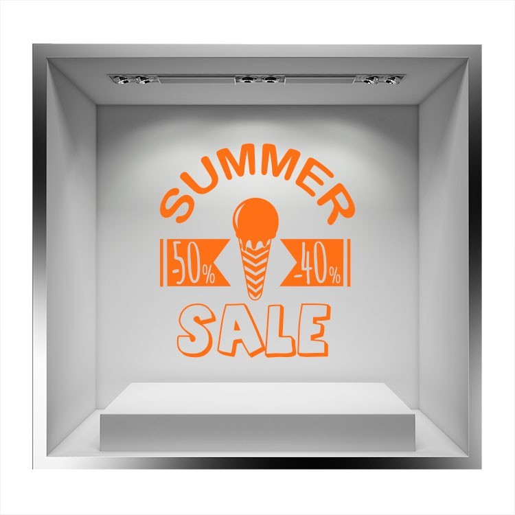 Αυτοκόλλητο Βιτρίνας Summer Sale -40-50%