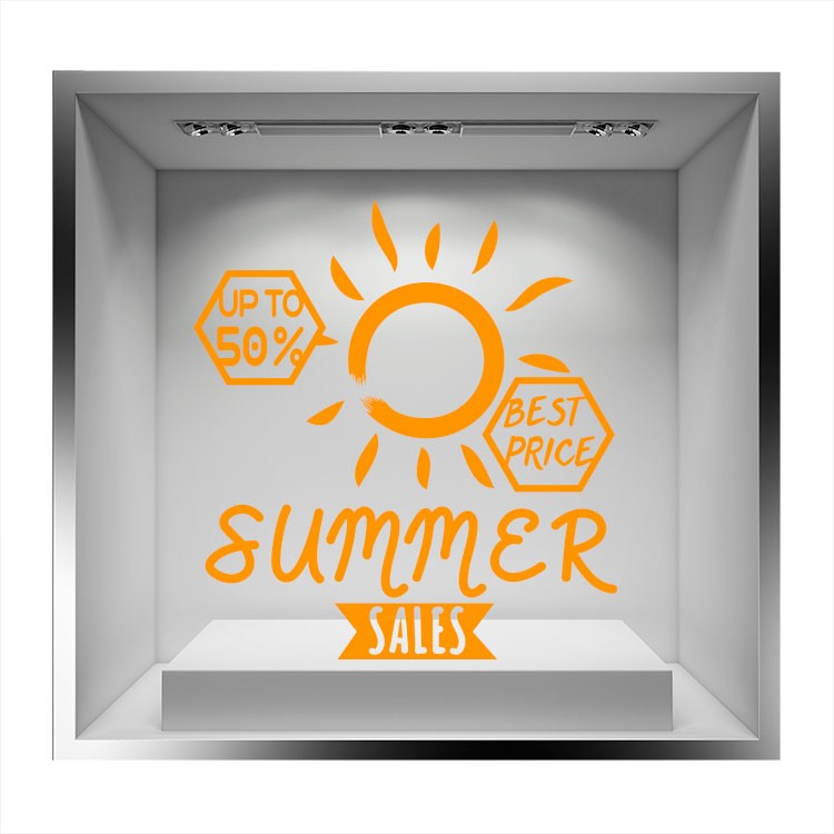Αυτοκόλλητο Βιτρίνας Summer Sales Best Price