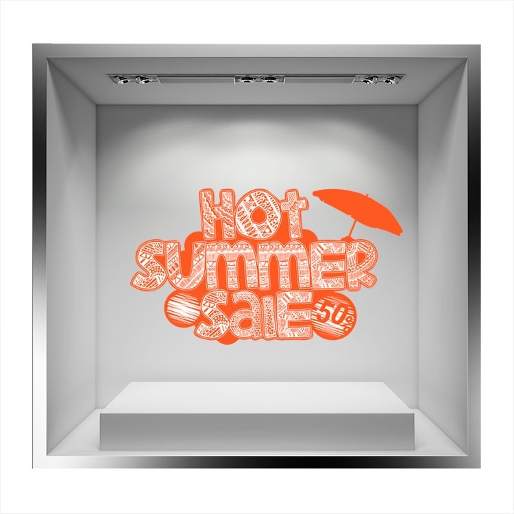 Αυτοκόλλητο Βιτρίνας Hot Summer Sale