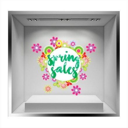 Spring Sales Αυτοκόλλητο Βιτρίνας
