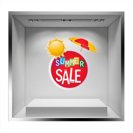 Summer Sale Πολύχρωμα Γράμματα Αυτοκόλλητο Βιτρίνας