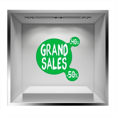 Grand Sales Αυτοκόλλητο Βιτρίνας