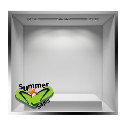 Summer Slipper Sales Αυτοκόλλητο Βιτρίνας