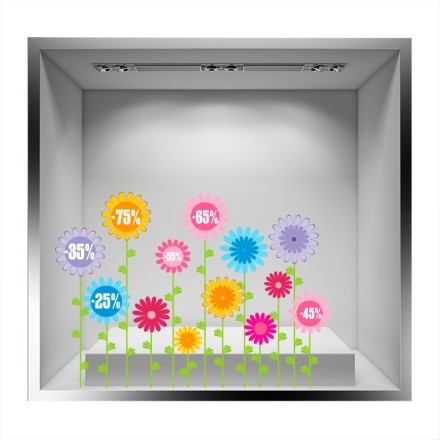 Spring Flowers Αυτοκόλλητο Βιτρίνας