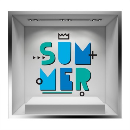Summer Crown Αυτοκόλλητο Βιτρίνας