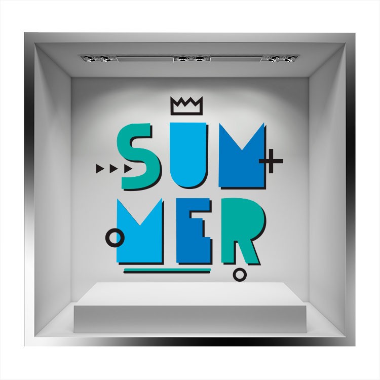 Αυτοκόλλητο Βιτρίνας Summer Crown