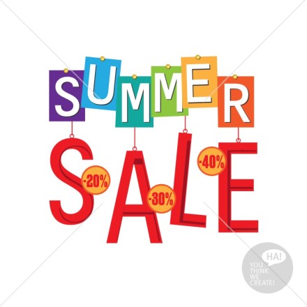 Summer sale πολύχρωμα τετράγωνα