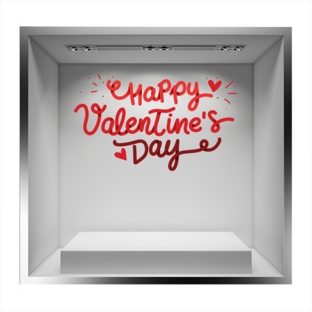 Happy Valentine's Day! Αυτοκόλλητο Βιτρίνας