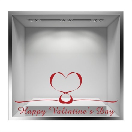 Happy valentines Day κορδέλα που σχηματίζει καρδιά