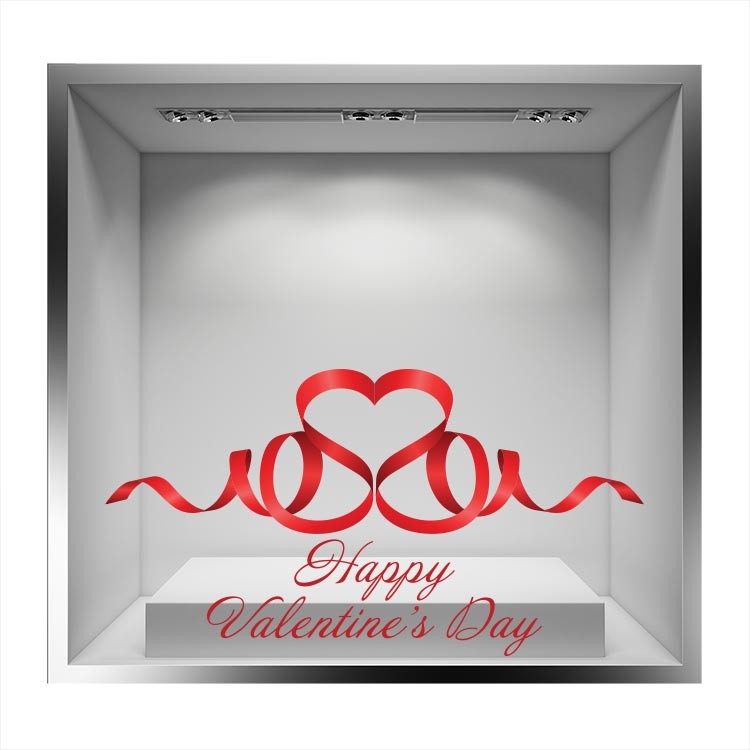 Αυτοκόλλητο Βιτρίνας Red Valentines Day