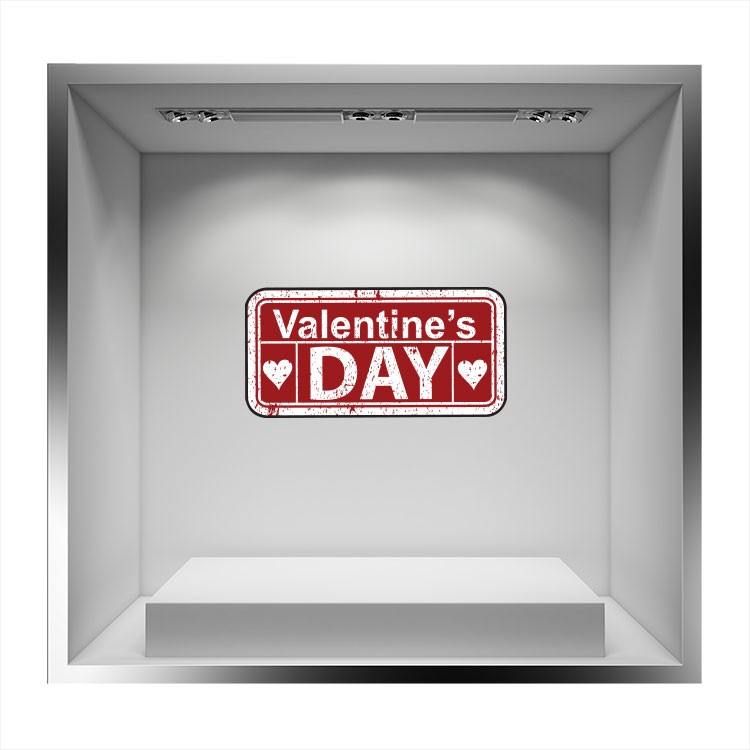 Αυτοκόλλητο Βιτρίνας Valentine's Day Sign