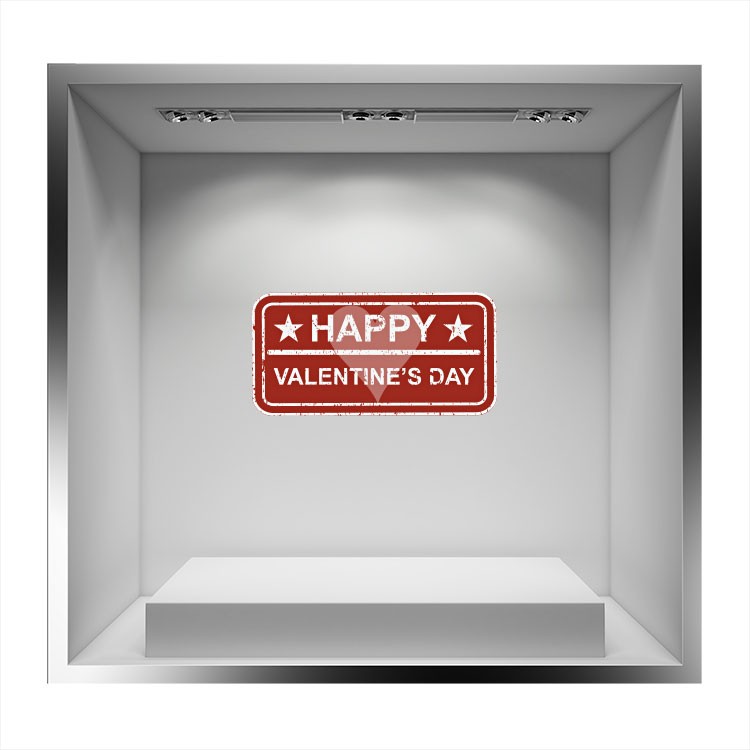Αυτοκόλλητο Βιτρίνας Valentine's Day Star