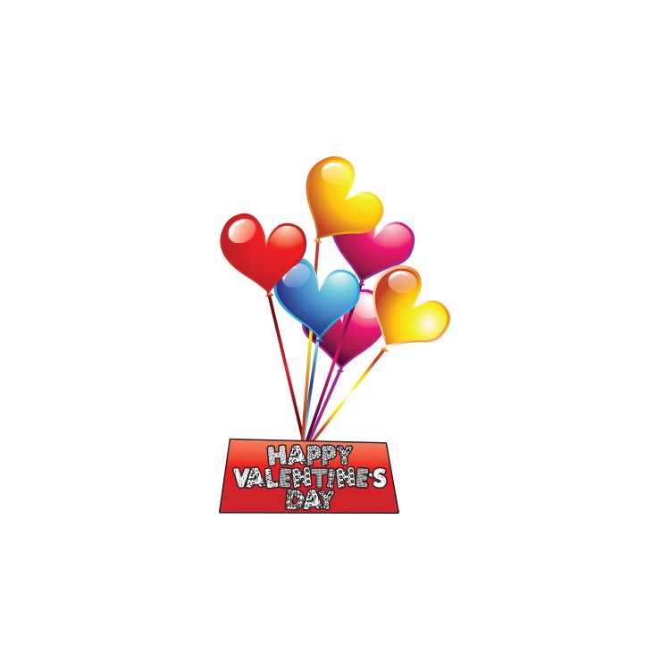 Αυτοκόλλητο Βιτρίνας Love Balloons