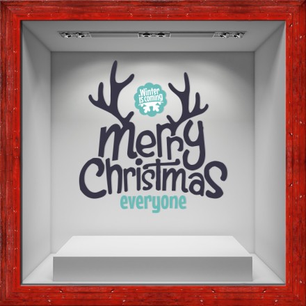 Merry Christmas Everyone Αυτοκόλλητο Βιτρίνας