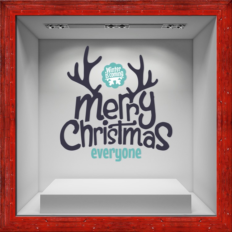 Αυτοκόλλητο Βιτρίνας Merry Christmas Everyone