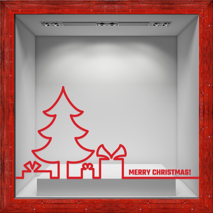 Αυτοκόλλητο Βιτρίνας Christmas Presents