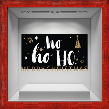 Ho Ho Ho!!! Αυτοκόλλητο Βιτρίνας
