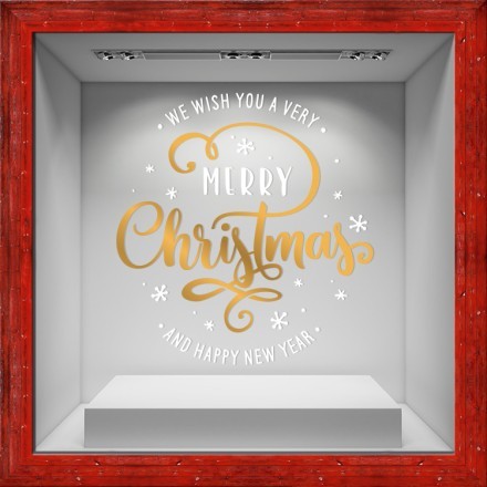 Xmas Wishes Αυτοκόλλητο Βιτρίνας