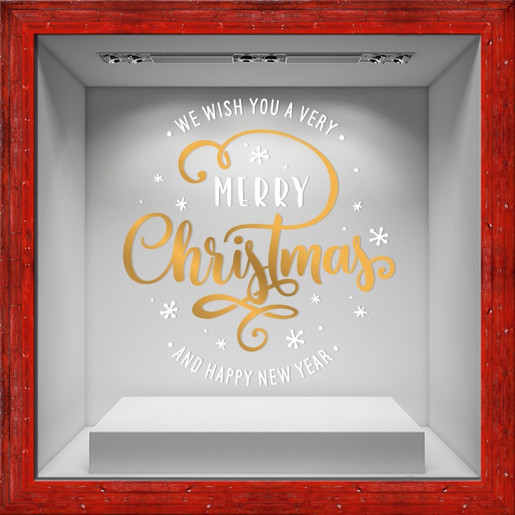 Αυτοκόλλητο Βιτρίνας Xmas Wishes