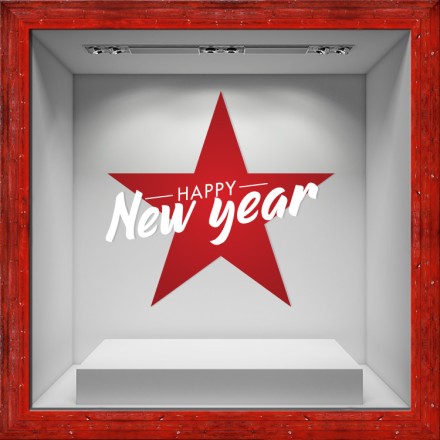 Red Star Αυτοκόλλητο Βιτρίνας