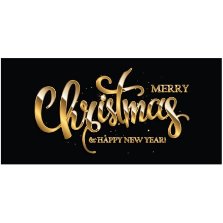 Merry Christmas Black-Gold