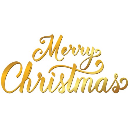 Merry Christmas Gold gloss