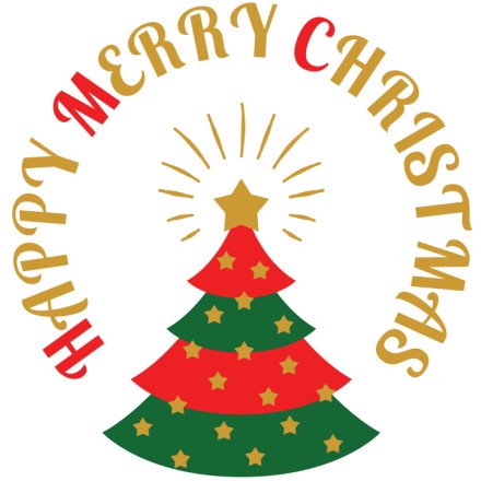 Red-Green-Gold Christmas Tree