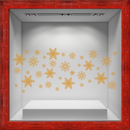 Golden Stars Αυτοκόλλητο Βιτρίνας