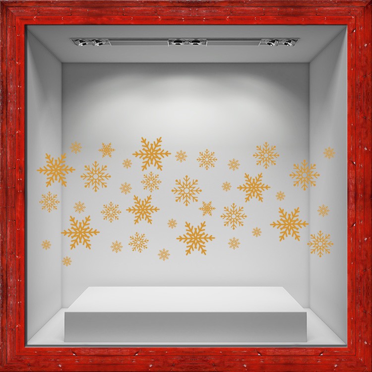 Αυτοκόλλητο Βιτρίνας Golden Stars
