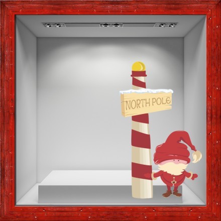 Βόρειος Πόλος Αυτοκόλλητο Βιτρίνας