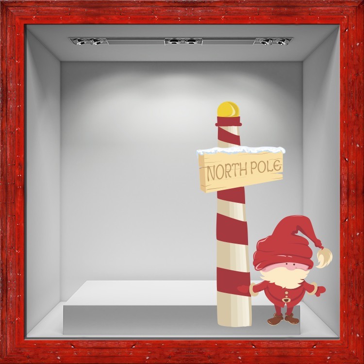 Αυτοκόλλητο Βιτρίνας Βόρειος Πόλος