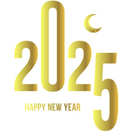 Happy New Year 2025 Moon