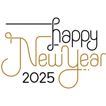 Happy New Year - Black & Gold