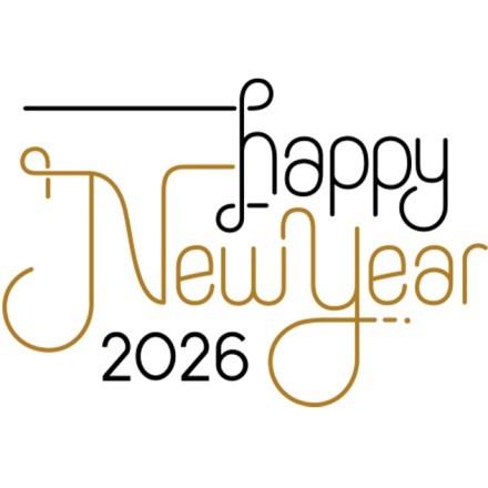 Happy New Year - Black & Gold