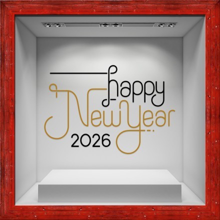 Happy New Year - Black & Gold