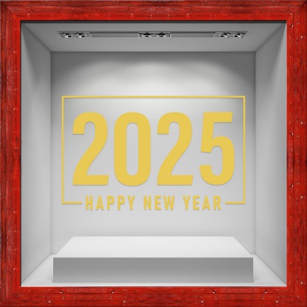 Happy New Year, Happy 2025 Αυτοκόλλητο Βιτρίνας
