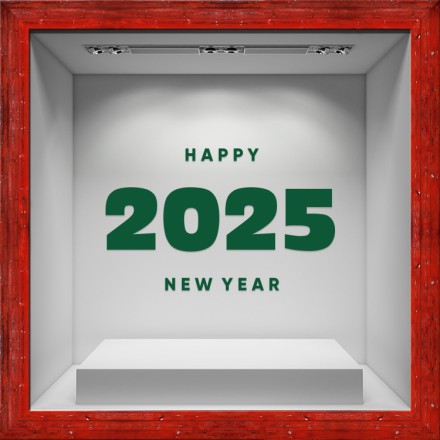 Happy 2025 Αυτοκόλλητο Βιτρίνας