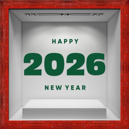 Happy 2026 Αυτοκόλλητο Βιτρίνας