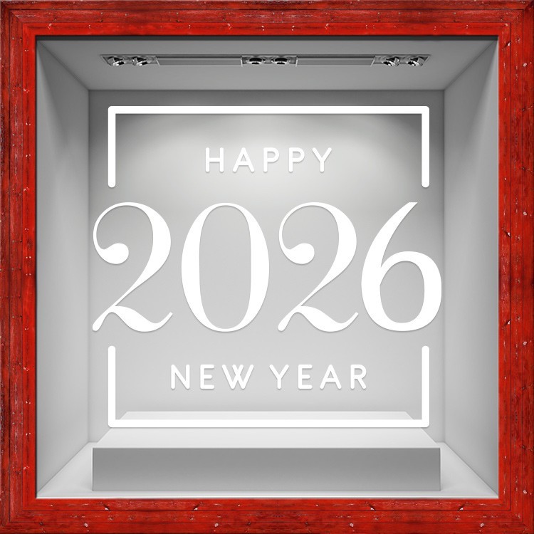 Αυτοκόλλητο Βιτρίνας White Square 2026