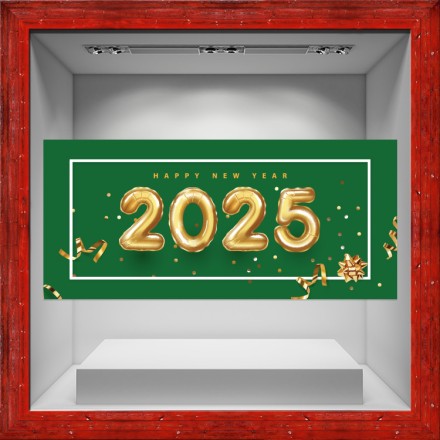 2025 Balloon Αυτοκόλλητο Βιτρίνας