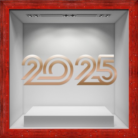 Rose Gold 2025 Αυτοκόλλητο Βιτρίνας